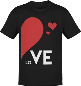 Valentines Love Adult Left T-Shirt