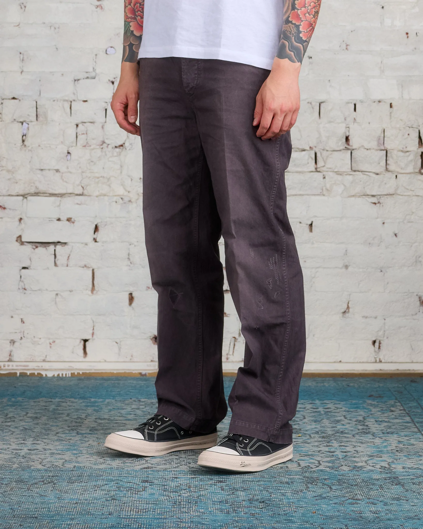 visvim Wide Chino Pant Crash Black