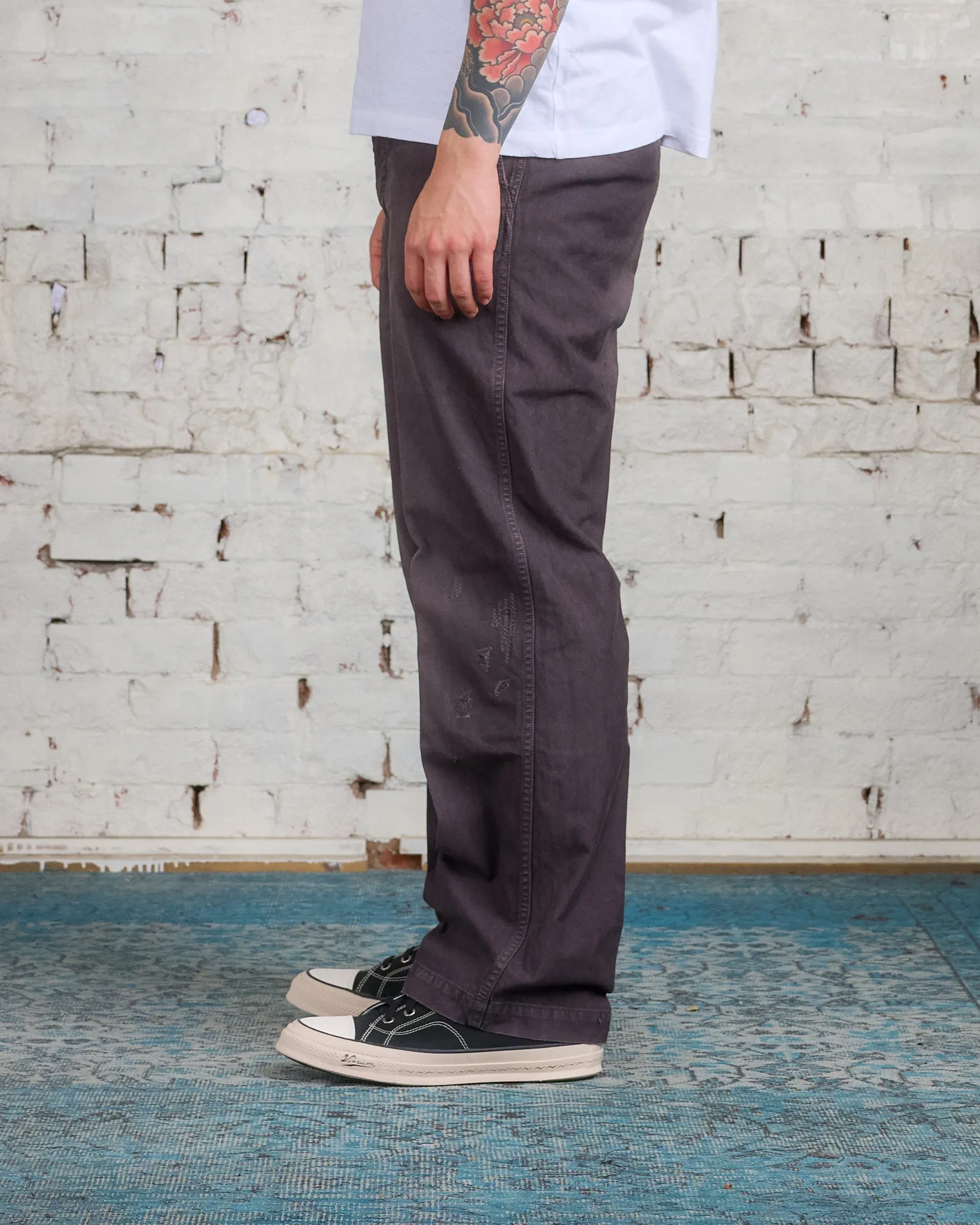 visvim Wide Chino Pant Crash Black