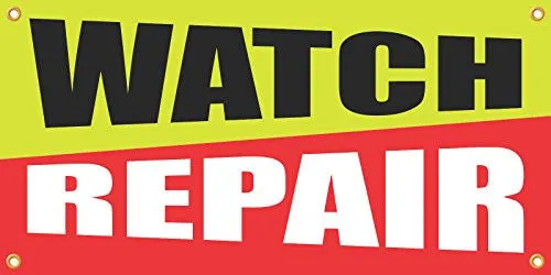 Watch Repair 2ftx4ft Vinyl Retail Banner Sign