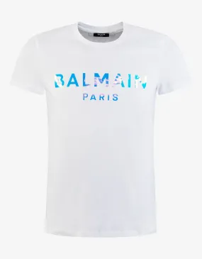 White Hologram Logo T-Shirt -