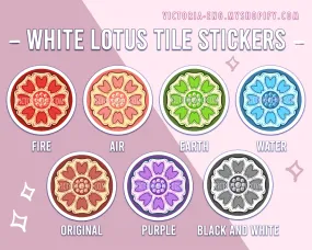 White Lotus Tile Stickers