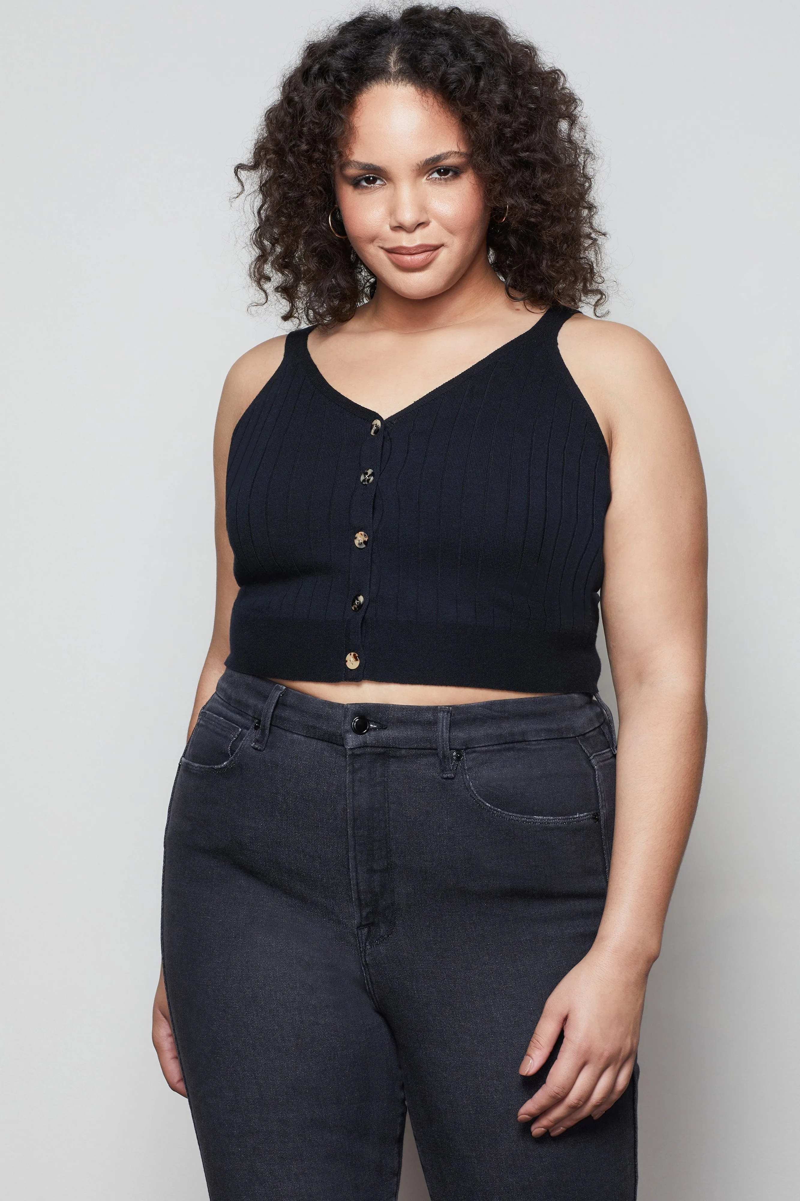 WIDE RIB CROP TANK | BLACK001