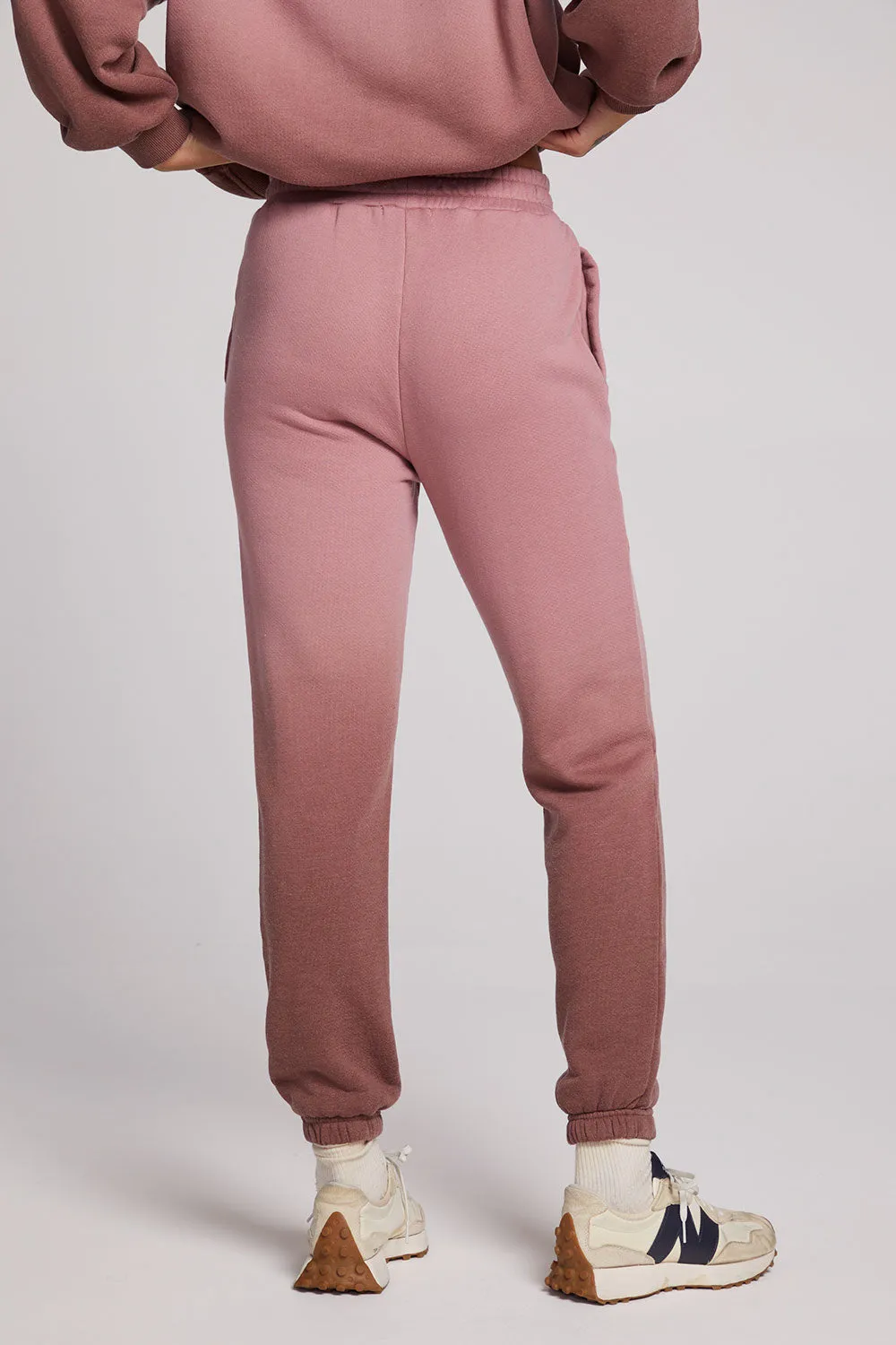 Wilshire Mauve Rose/Coco Brown Dip Dye Joggers