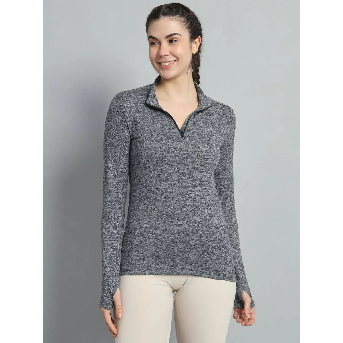 Women's Nomadic Full Sleeves T-Shirt / Baselayer - Charcoal Gray