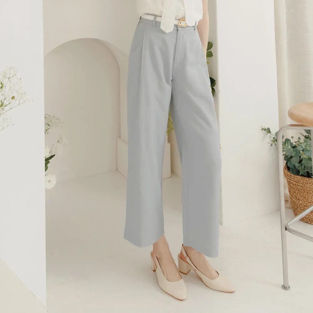 Work Elastic Waist Wrinkle Free Long Pants Trousers