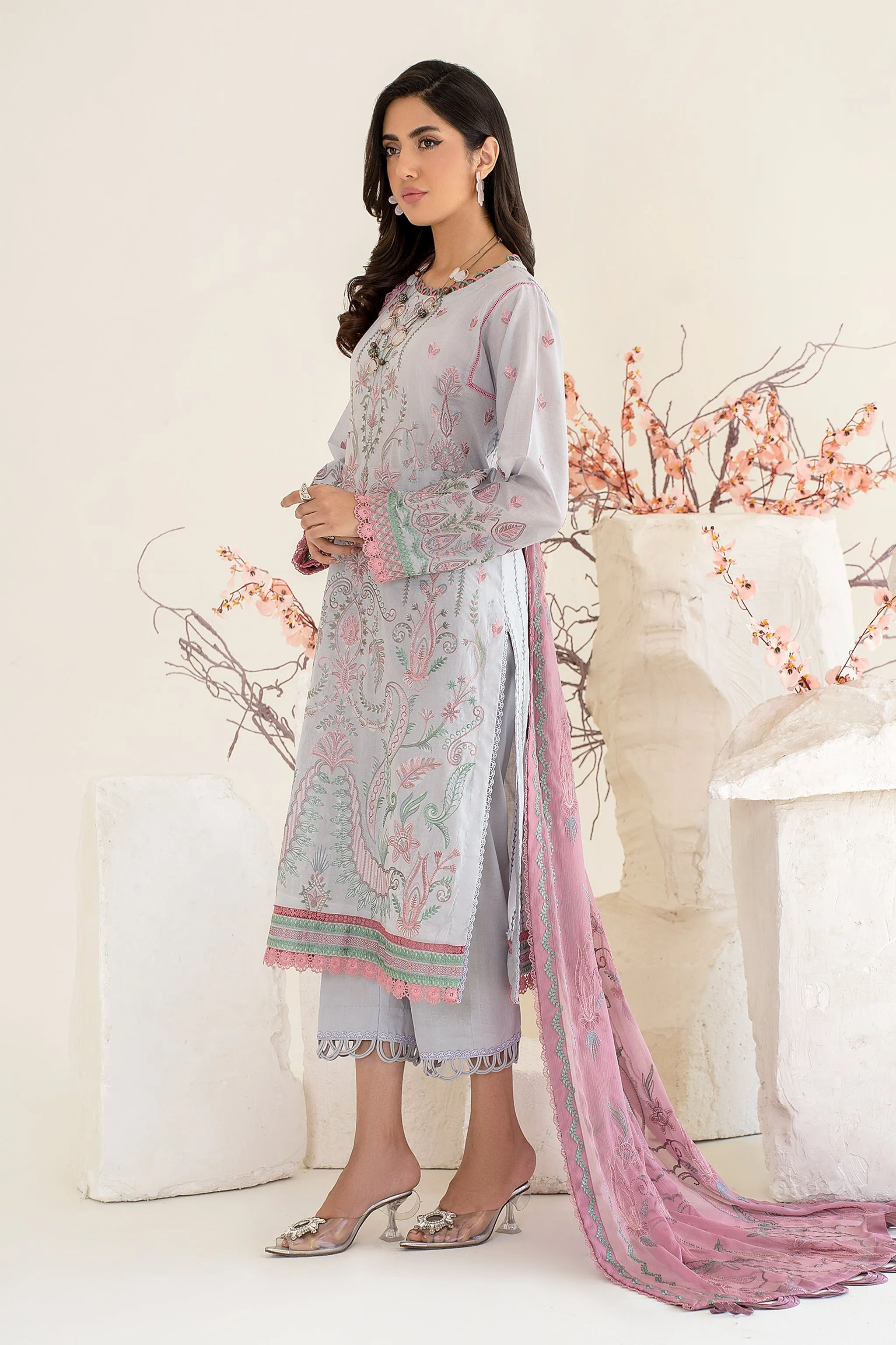 Zarif Eid Lawn Collection 2023 – ZEL 04 Izel